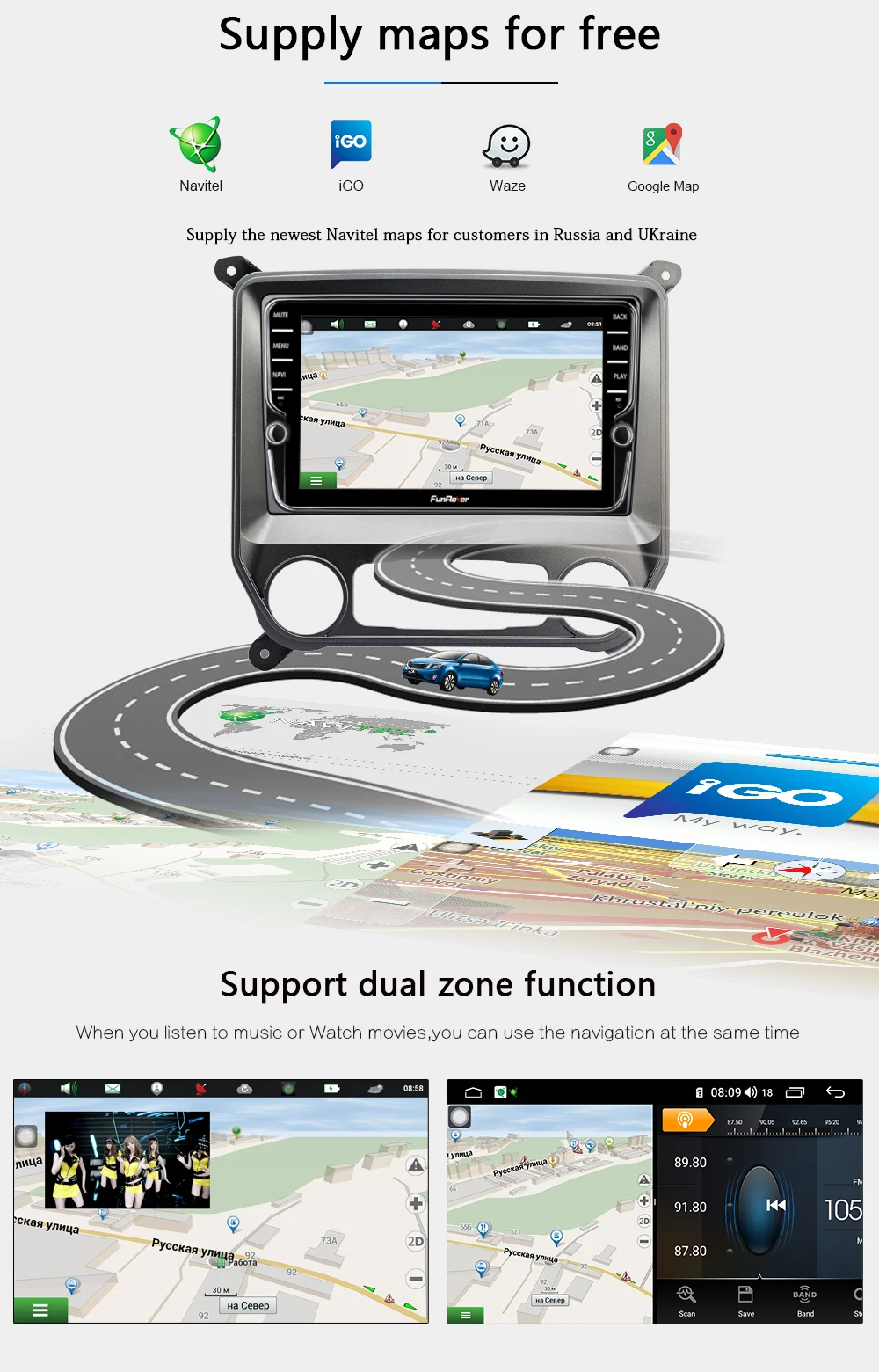 Excellent Funrover 8 cores android 9.0 2 din car dvd player For Chevrolet Silverado 2014-2019 stereo multimedia radio gps navigation navi 7