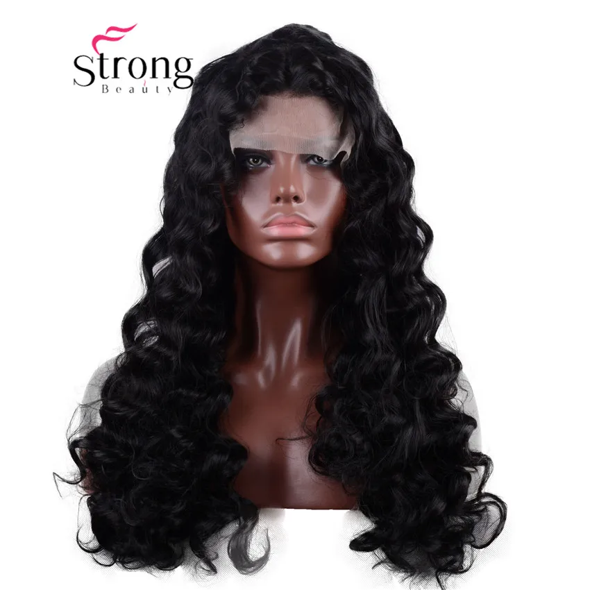 StrongBeauty длинные волнистые синтетические волосы на кружеве, парики для женщин, цвет на выбор - Цвет: MX26