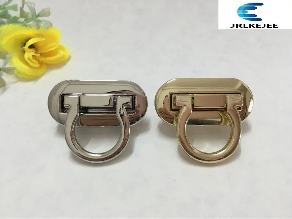 (5 pieces / lot) diy bag lock/hardware lock h gold silver bags lock