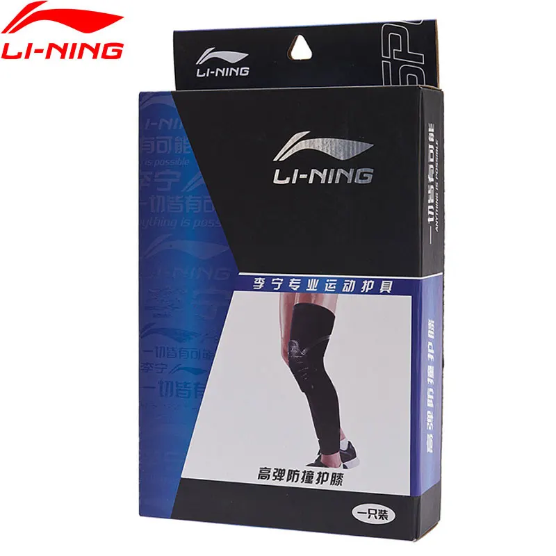 Li-Ning, унисекс, профессиональная подушка для колена, накладка, рукав 53%, SBR, 39%, нейлон, 8%, спандекс, подкладка, спортивная защита колена AXWN062, ZYF271