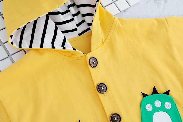 Одежда для мальчика, костюм для мальчика, куртка-мультяшный динозавр, комплект из 3 частей осени. Модный детский дошкольный детский набор; куртка для мальчика+ футболка+ брюки; 1 2 3 4 года