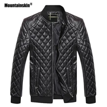 Новые мужские кожаные куртки из искусственной кожи для езды на мотоцикле, приталенная Мужская брендовая одежда, зимняя мужская верхняя одежда SA570