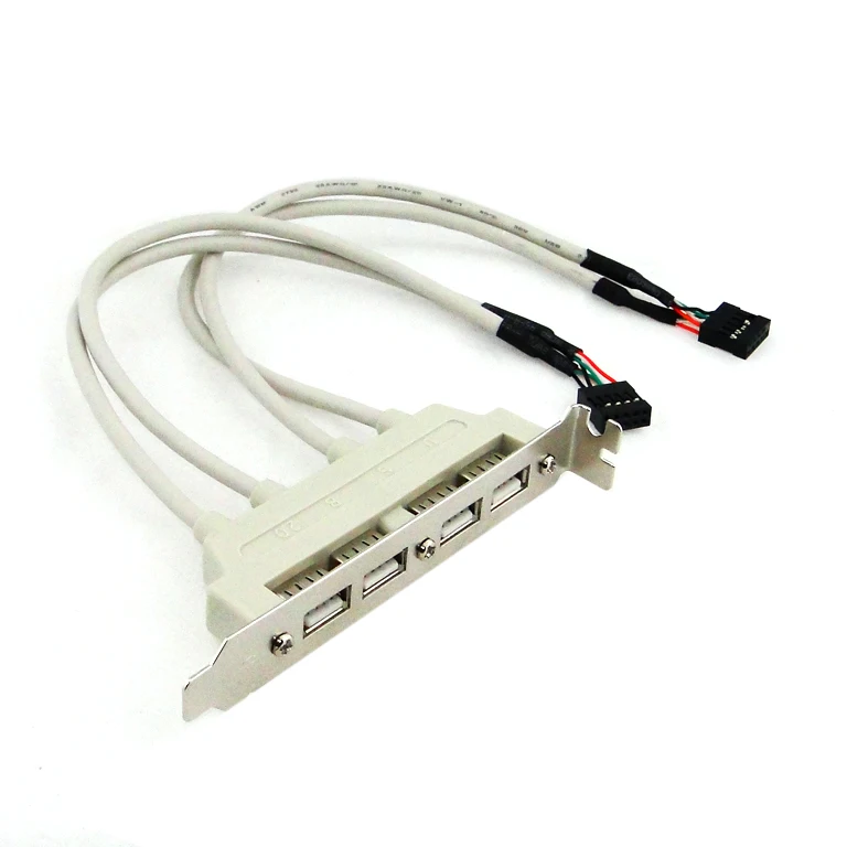 USB 2 0 9 контактный портовый К 4 usb кабель с перегородкой для материнской платы