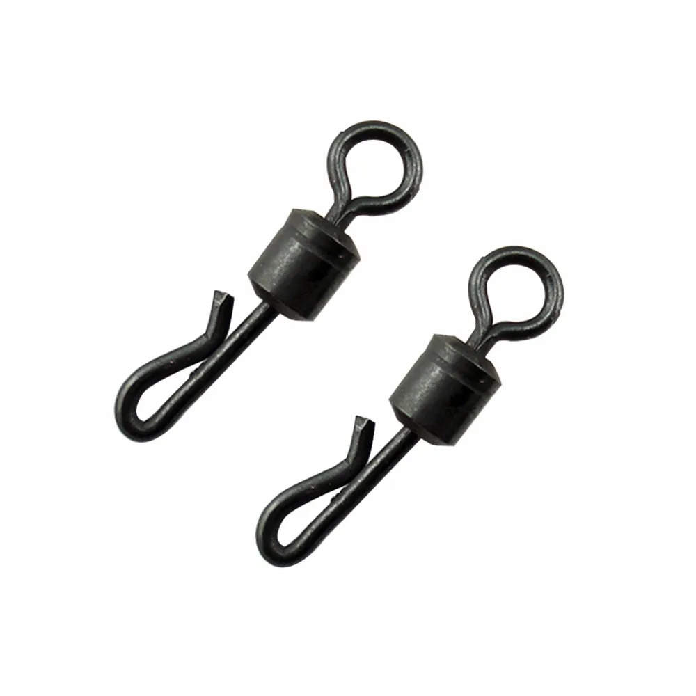 50pcs/100pcs Fishing Connectors Q shape Rolling Swivel Hanging Pesca