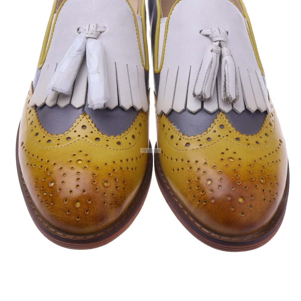 Yinzo бренд Туфли без каблуков в британском стиле оксфорды Обувь для Для женщин из натуральной овечьей кожи Для женщин Ленточки Slip-On Лоферы для женщин Повседневная женская обувь