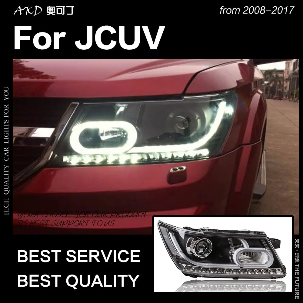 AKD автомобильный Стайлинг Для Dodge JCUV jource 2009- светодиодный фонарь Fiat Freemont светодиодный DRL Hid Angel Eye биксеноновые фары аксессуары