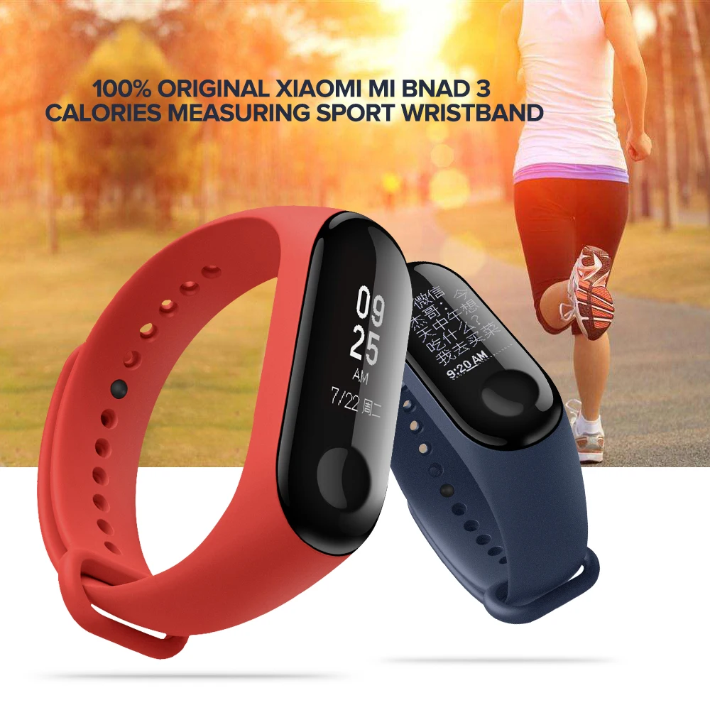 2018 новейший Xiaomi mi Band 3 умный Браслет пульсометр водостойкий pk 2 Поддержка Android