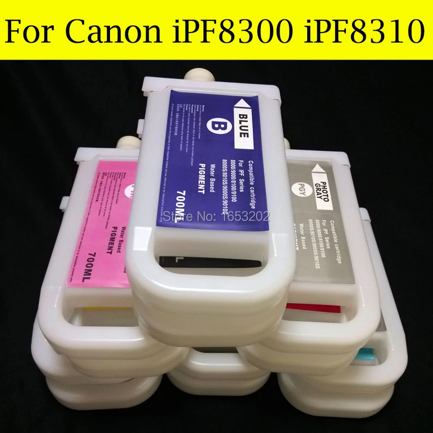 12 Pieces/Lot Empty For Canon PFI-704 Refill Ink Cartridge For Canon  iPF8300 iPF8310 Printer With Chip