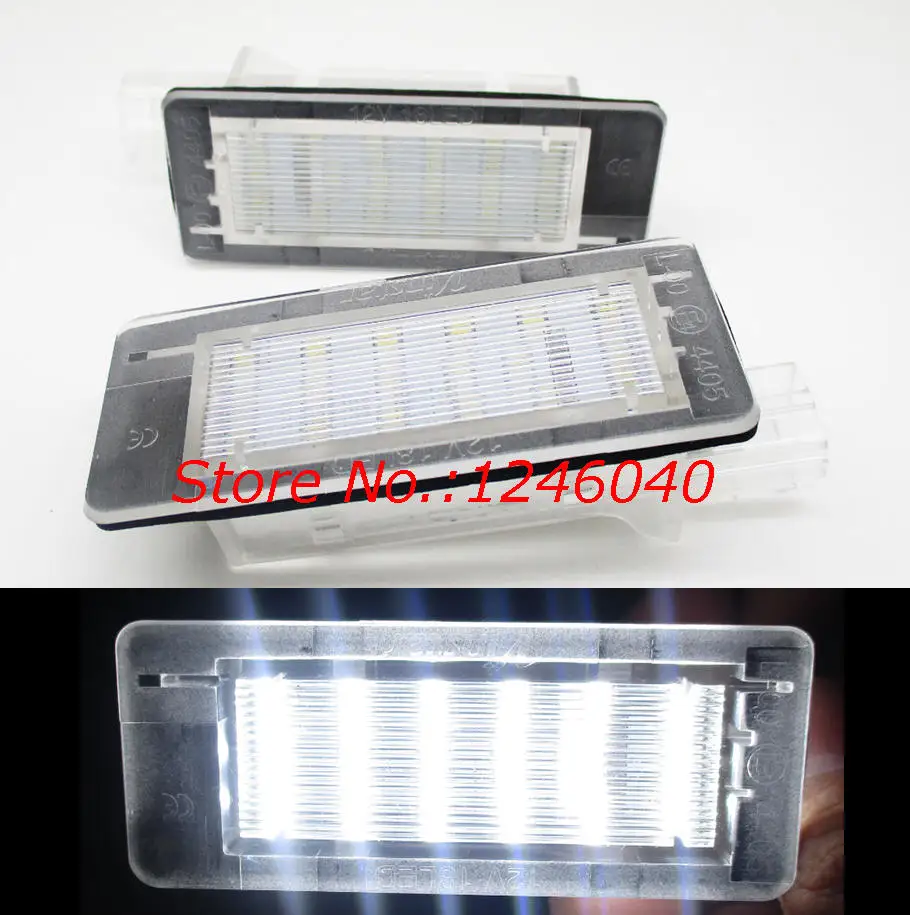 2x LED LICENSE NUMBER PLATE LIGHT RENAULT CLIO III 3 SPORT TOURER CANBUS