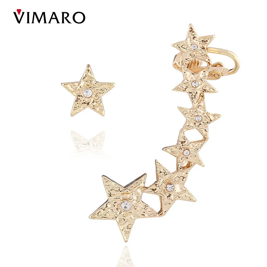 VIMARO 2017 New Irregular Star Stud Earrings For Women Brincos Gold Earings Fashion Jewelry Statement | Украшения и аксессуары