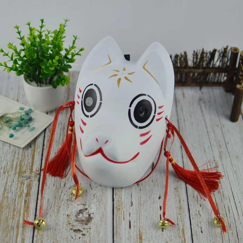 

Halloween DIY MASK Japanese Private custom wind fox mask painted cat Natsume's Book of Friends pulp fox full face mask cosplay