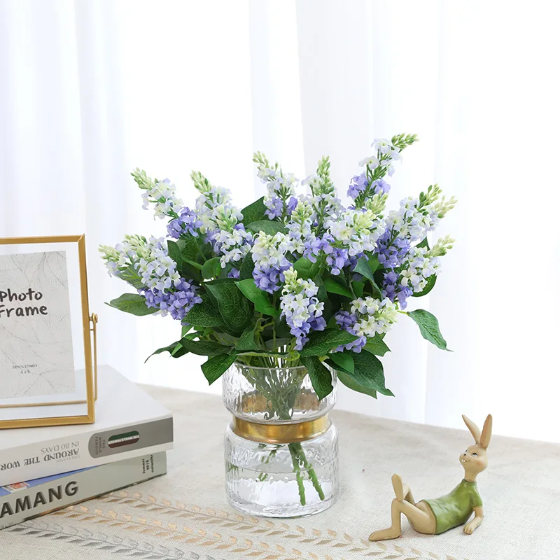 

CHENCHENG 1pc Real Touch Fake Violet Flowers Stem Artificial Hyacinth Flowers for Event Wedding Party Flowers Home Decoration
