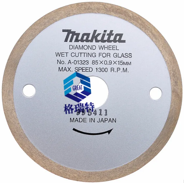 Free Shipping MAKITA GLASS CUTTING DISK, DIAMOND WHEEL WET CUTTING FOR