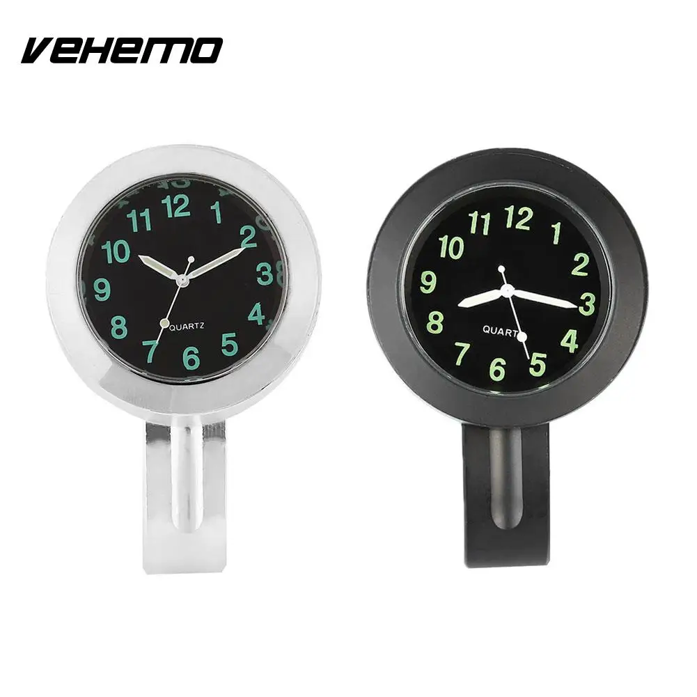 

Vehemo Universal Waterproof Handlebar Mount Car Clock Thermometer Motorcycle Styling