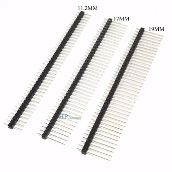 

10PCS 40Pin 1x40 Single Row Male 2.54 19mm Breakable Pin Header Connector Strip