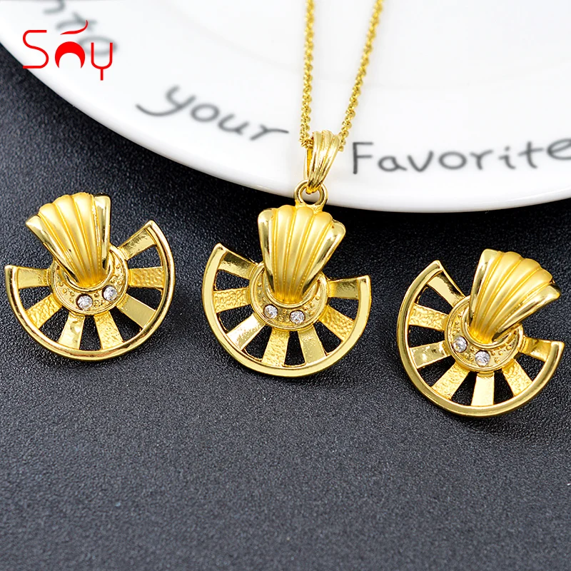 Sunny Jewelry Big Jewelry Set For Women Earrings Necklace Pendant