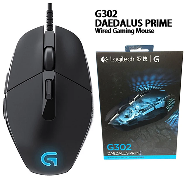 Оригинальная мышь logitech G403/G502/MX518/G402/G302/G102/G300s Проводная игровая мышь с поддержкой настольного компьютера/ноутбука Windows 10/8/7 - Цвет: G302