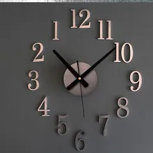 Деревянные текстуры винтажные настенные часы 3D трехмерные DIY Часы настенные новые обратные настенные наклейки назад в времени