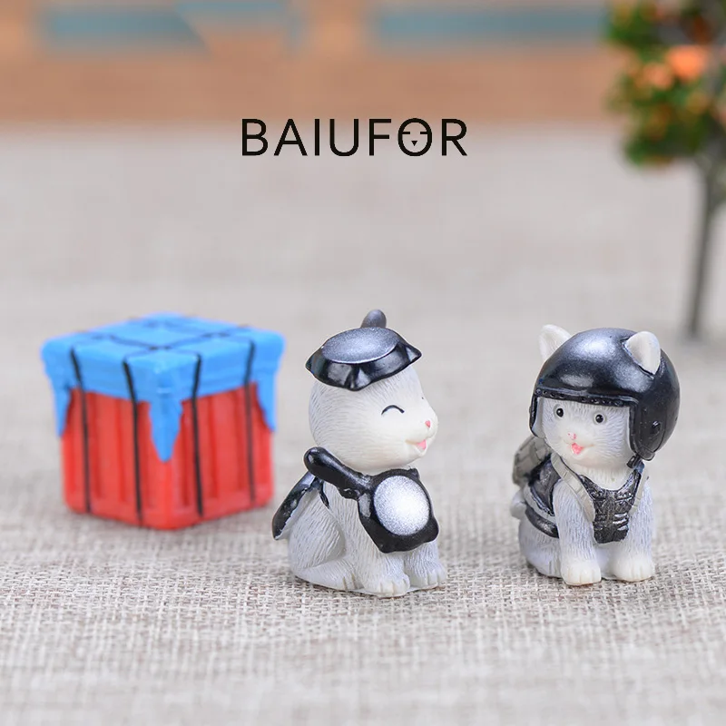 BAIUFOR миниатюрный PUBG Кошка Косплей Шлем кошка рюкзак панорама Сказочный Садовый