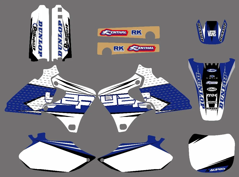 

0013 New Style TEAM GRAPHICS&BACKGROUNDS DECALS STICKERS Kits For Yamaha YZ 250F 400F 426F YZ250F 1999-2002 4 STROKES