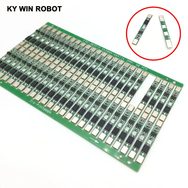 5 шт./лот 1S 3,7 V 3A литий-ионный BMS PCM плата защиты батареи pcm для 18650 литий-ионный аккумулятор