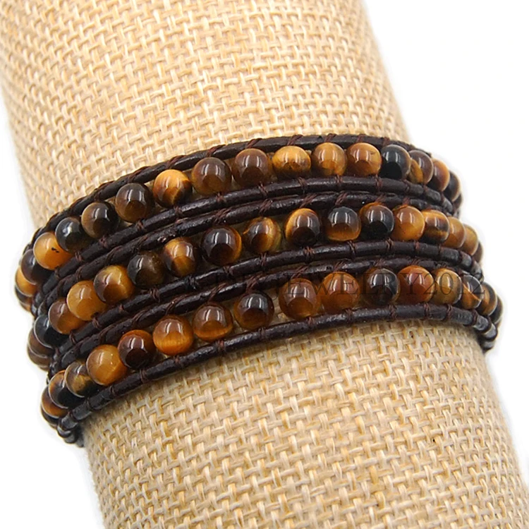 005-13d Yellow Tiger Eye 3 Wrap