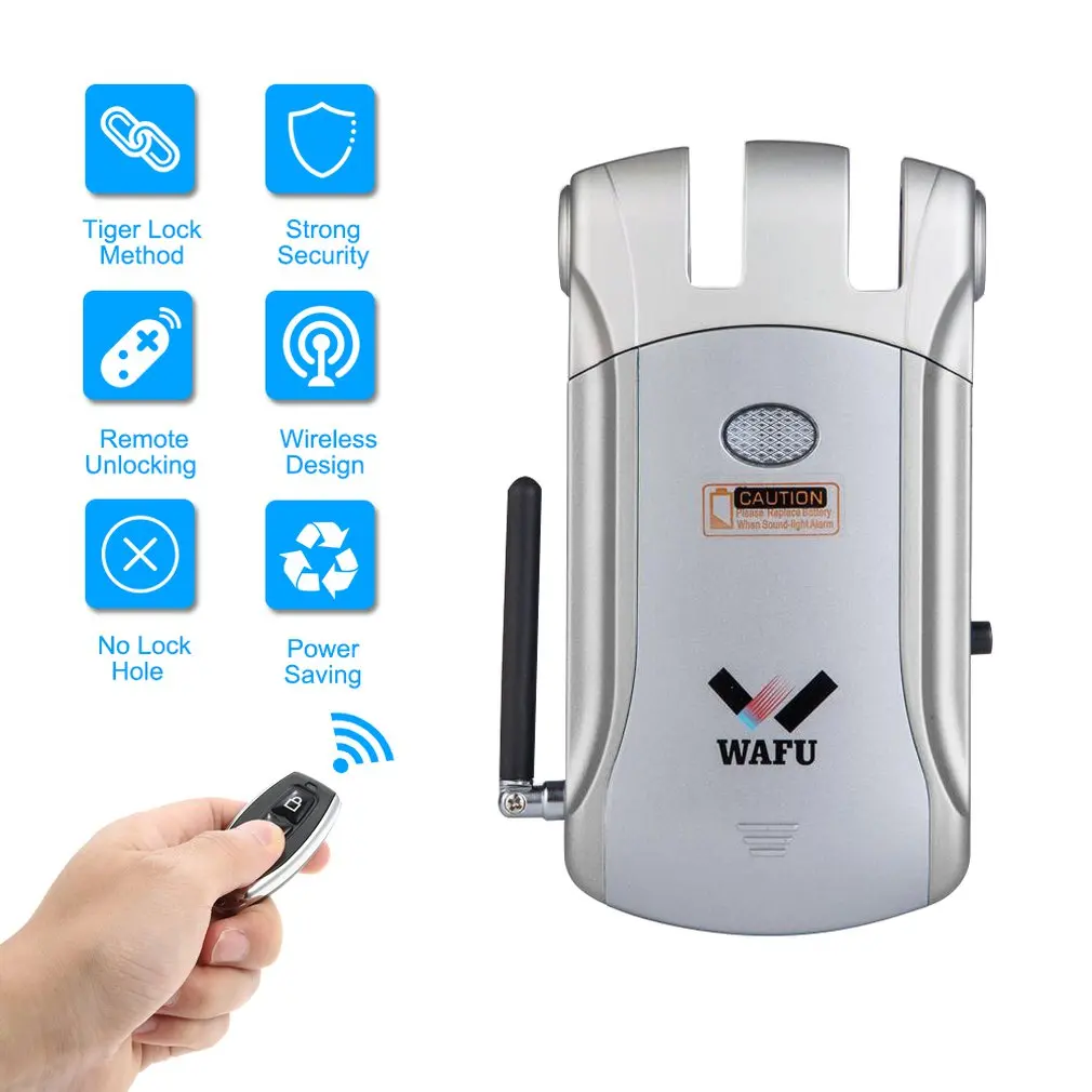 

WAFU Smart Lock HF-008 Bluetooth Enabled Fingerprint and Touchscreen Keyless Smart Lock Deadbolt with Built-In Alarm