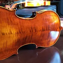 4/4 скрипка ручной работы настоящая эбеновая доска с натуральным пламенем клен скрипка s музыкальный инструмент с чехлом Скрипка Лук