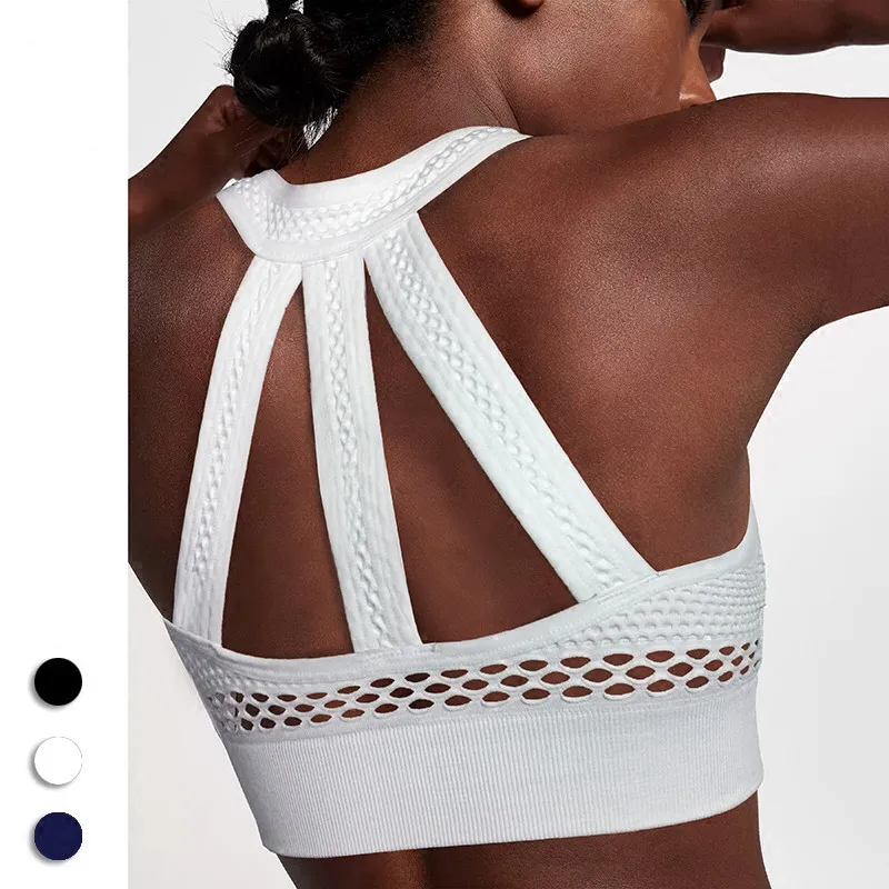 

Mermaid Curve Beehive Fabric Sports Bra Female Shockproof Running Push Up Bra Fitness Yoga Bra Women Breathable Gym Tops