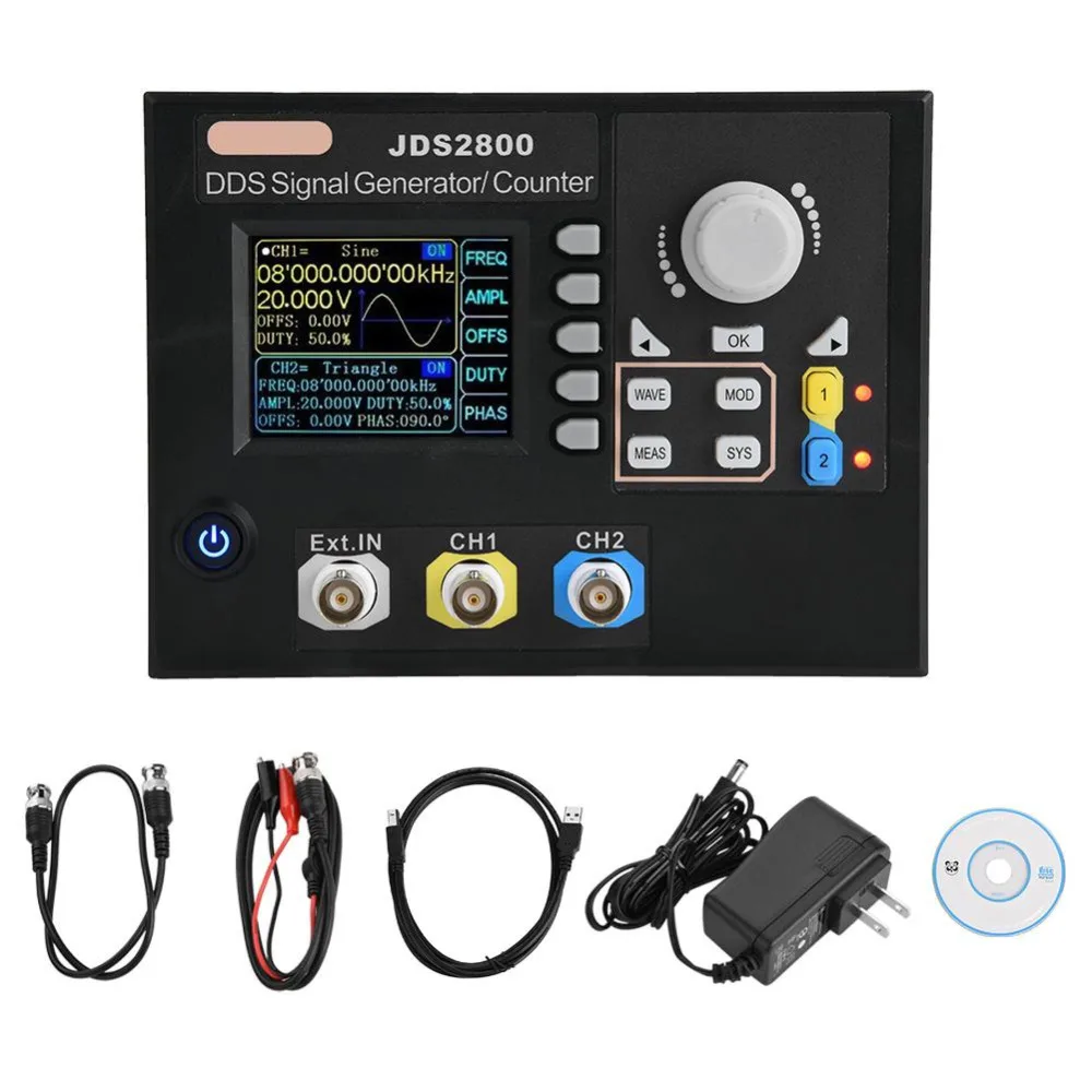 JDS2800 15MHz Dual channel DDS Function Signal Generator AC100 240V