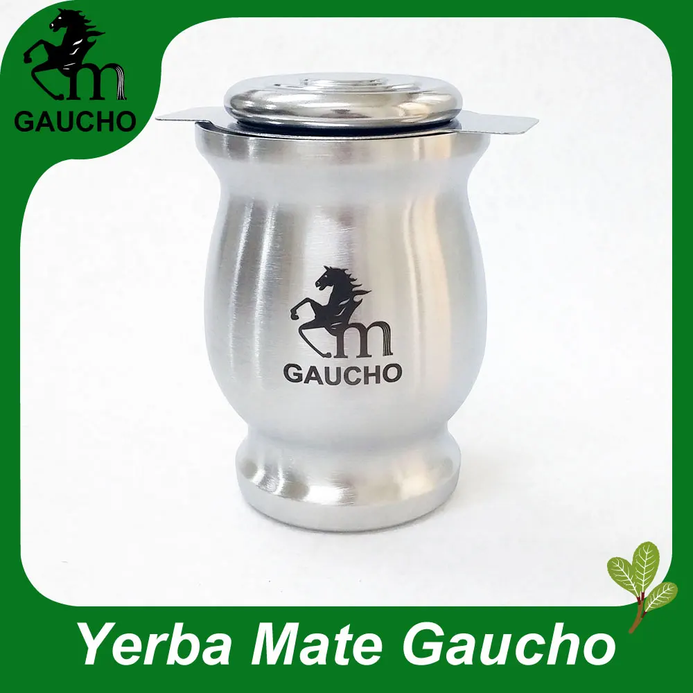 

1PCS/Lot Tea Infuser Sets Yerba Mate Gourds Calabash Stainless Steel Double Wall Heat Insulated Easy Hold Hot sale MT019-200