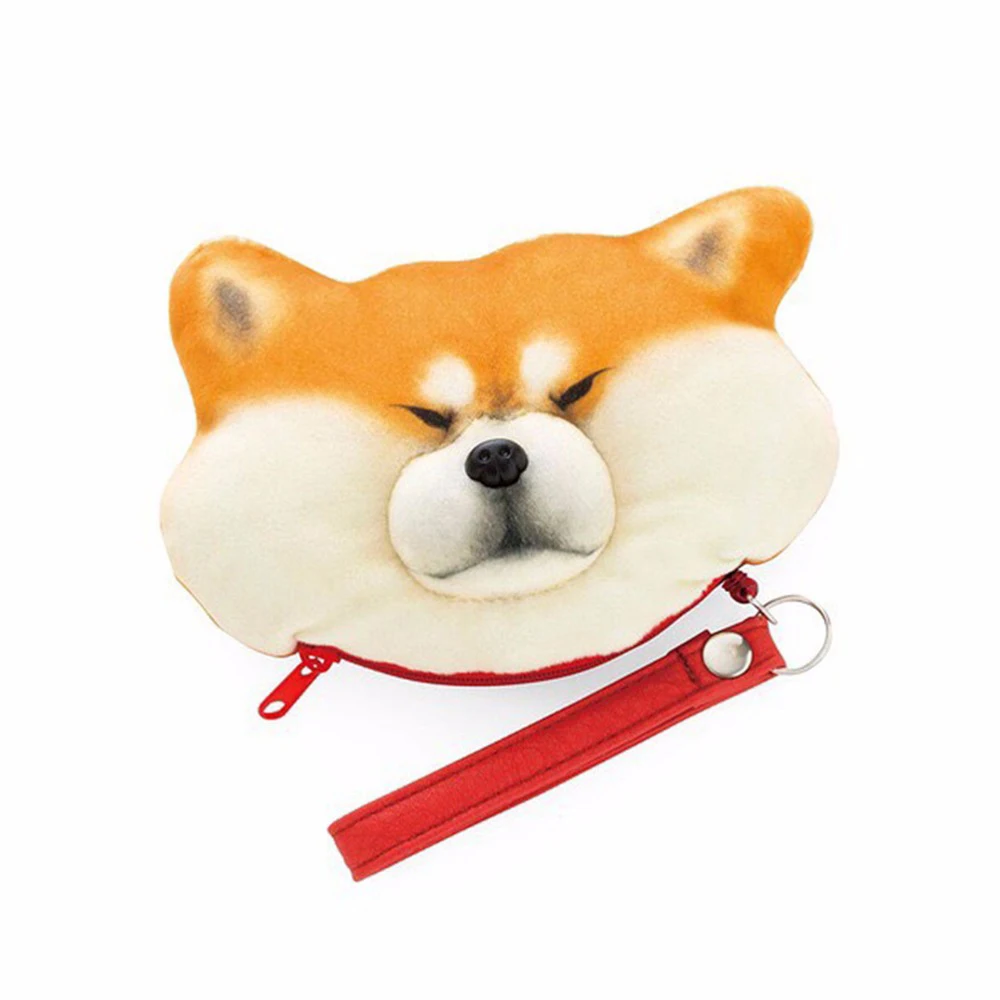 Cute Dog Plush Bag Toy Super Kawaii Fluffy Shiba Inu Dog Plush Coin Bag Cartoon Animal Purse for Kid's Birthday Gift Toys