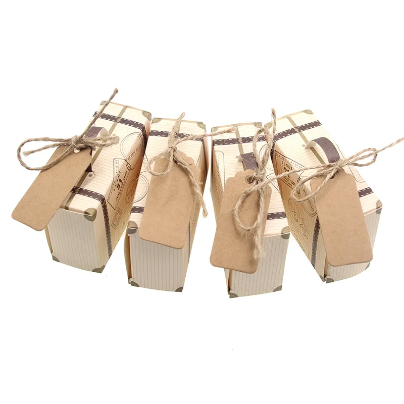 

20pcs Kraft Paper Candy Box Chocolate Gift Boxes Souvenirs For Wedding Birthday Party Guests Kids Gifts Candy Boxes