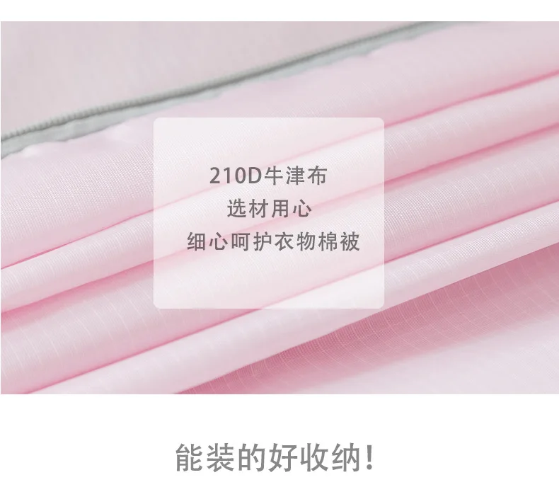Description Picture 4 of itemNew Household Foldable Clothes Quilt Storage Bag Portable Luggage Packaging Bag Oxford Fabric Bedding Dust-proof Storage Bags