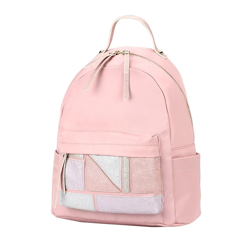 

Geometric Design Infant Diaper Bag Nappy Storage Bag Pink Black Baby Bags For Mom Waterproof Comfortable Backpack Maternity Bag