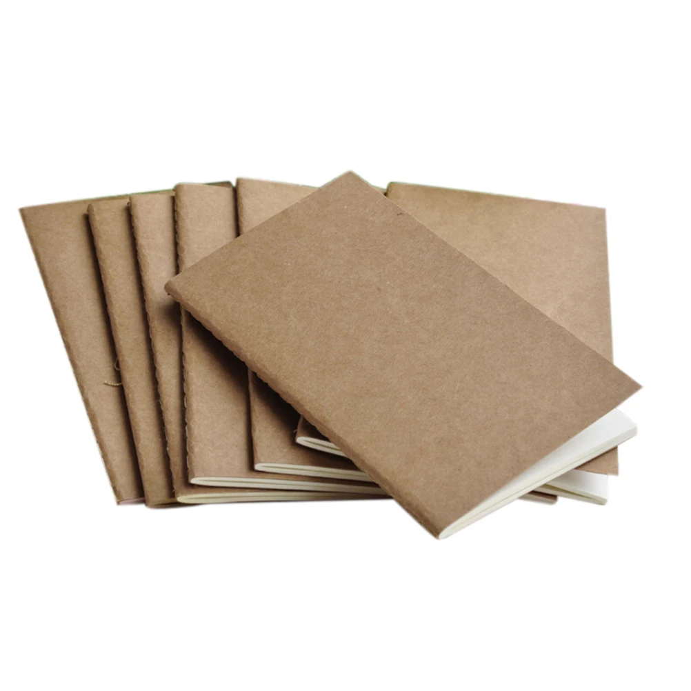 

Soft Cowhide Paper Notebook Blank Notepad Book Vintage Copybook Daily Memos Kraft Cover Journal Notebooks