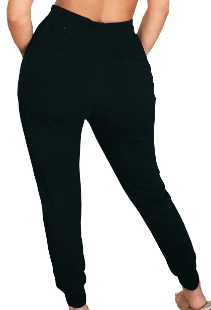 Повседневные однотонные женские леггинсы, брюки, хлопок, новая мода, эластичность, хорошее качество, женские тонкие Фитнес Капри, уличная одежда - Цвет: Черный