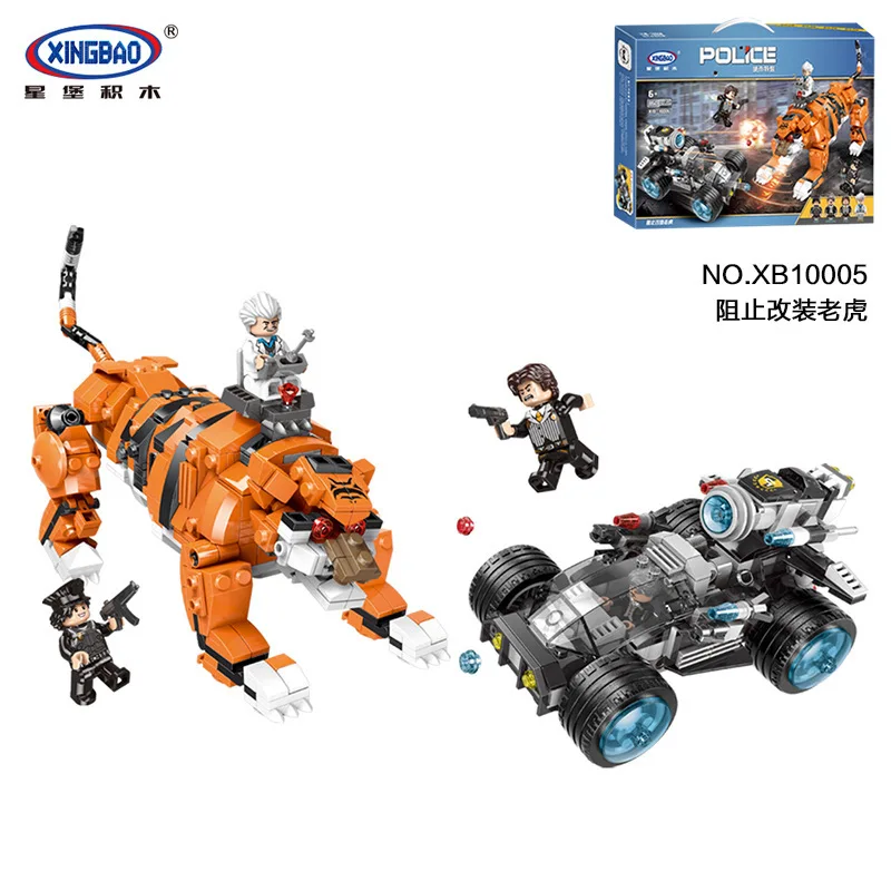 

XINGBAO 10005 City Police Series The Modification of The Tiger Set Building Blocks Bricks Kids Toys Christmas Birthday Gift Kids