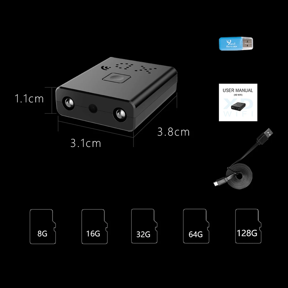 Новейшая HD мини Wi Fi IP/камера AP инфракрасная камера ночного видения с