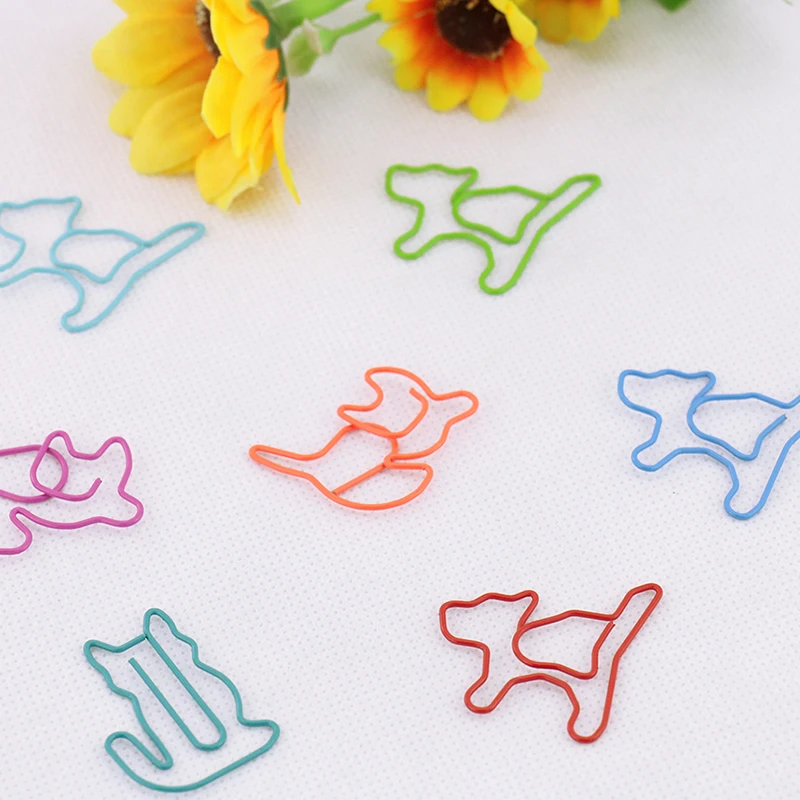 9 шт./Лот зажимы для бумаги в форме кошки|shaped paper clips|paper clipsmemo clip |