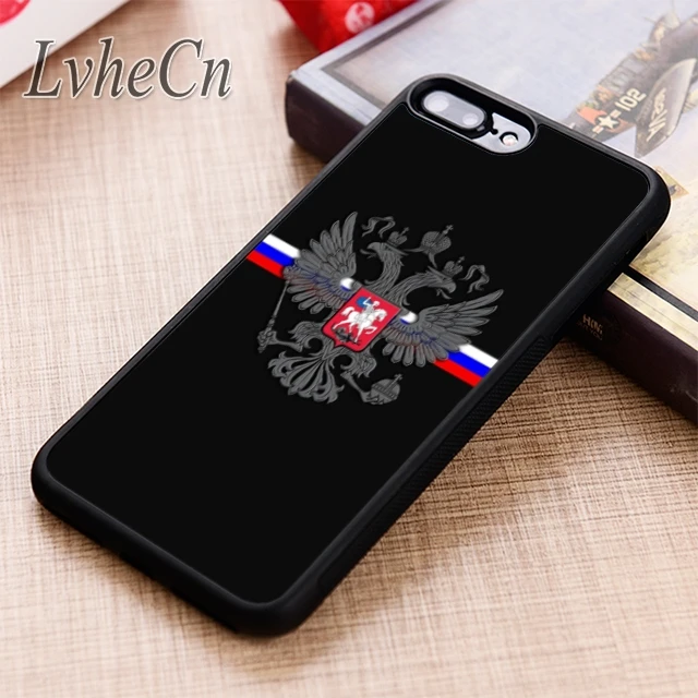 Красивый чехол LvheCn с российским гербом и флагом для телефона iPhone 4 5 6 6s 7 8 plus 11 12 Pro X
