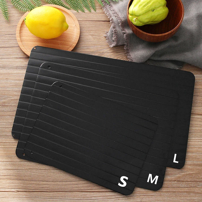 Frozen Food Aluminum Defrost Tray Metal Plate Defrosting Tray Safe Fast Thawing Frozen Meat Defrost Kitchen Gadget Tool