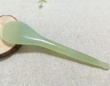 Green xiu yan jade Body Massage Stone spoon Shape GuaSha Board for Health Care Reiking Healing item relax tool acupunture point