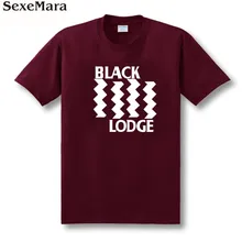 SexeMara T shirt Men’s Twin Peaks Black Flag Tee Shirt Accept Customized 100% Cotton Free Shipping