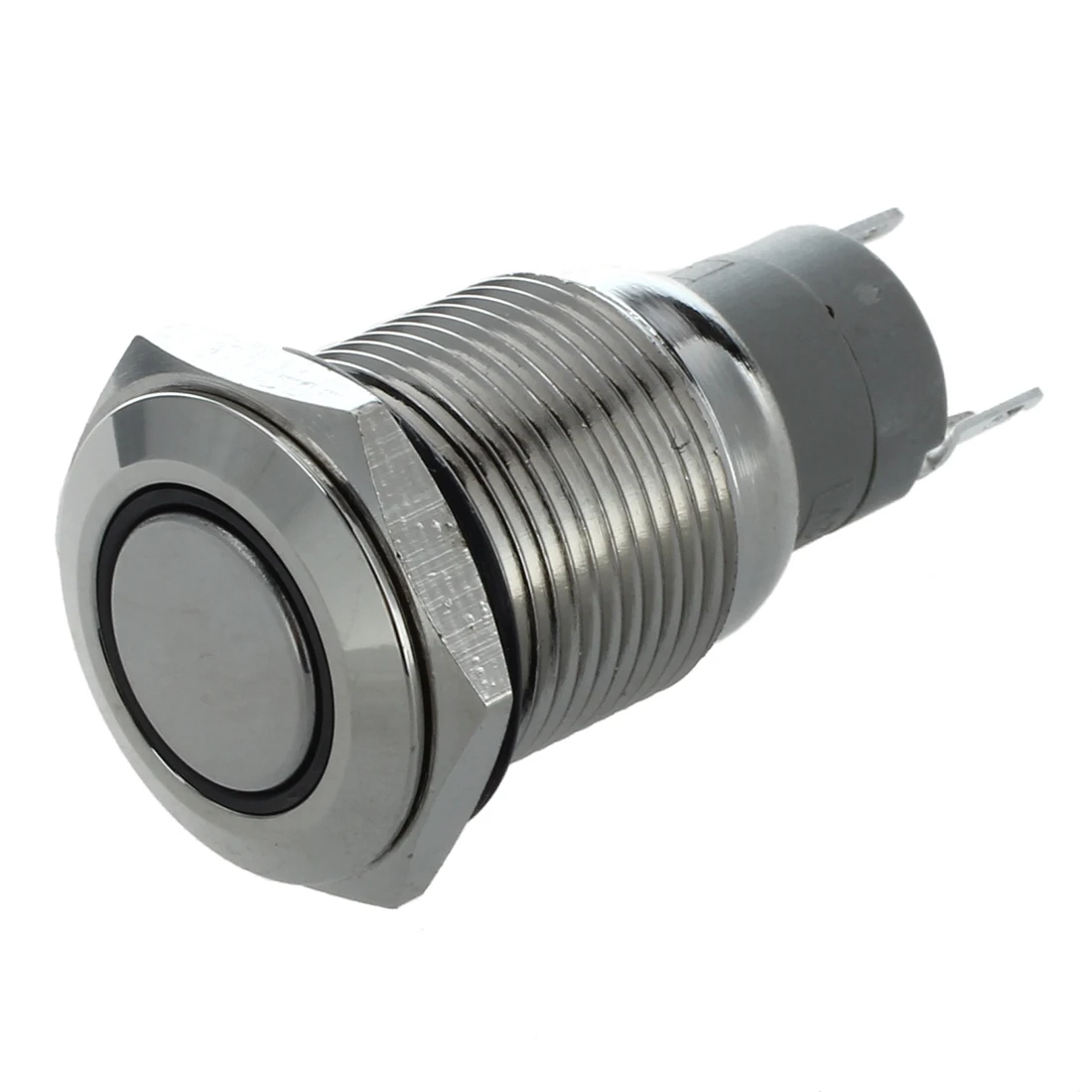 16 mm 12V 3A Automotive Metal Self locking Button Switch Yellowin