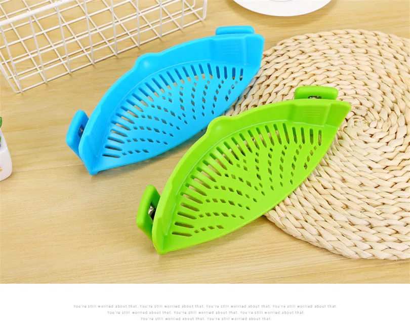 High Quality Silicone Snap Strainer with Clip Pot Strainer Drainer for Draining Excess Liquid Draining Pasta Vegetable Colander - Цвет: 2 pcs