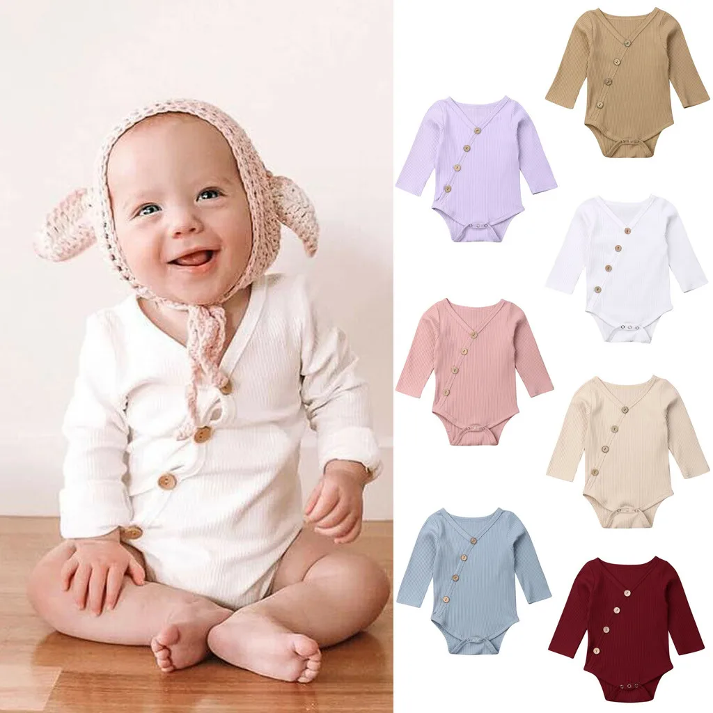 

Autumn Baby Girls Boys Romper Clothes Newborn Infant Toddler Long Sleeve Solid Jumpsuit Casual Outfits Romper одежда для пупсов