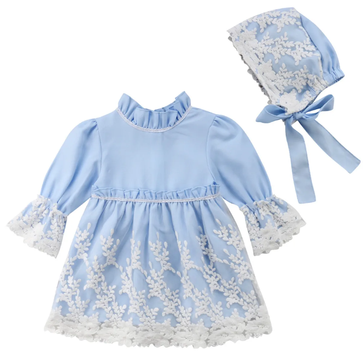 0-5Y Kids Baby Girls Princess Dress 2021 Summer Autumn Children Long Sleeve Lace Tutu Party Wedding Dresses Clothes | Детская одежда и