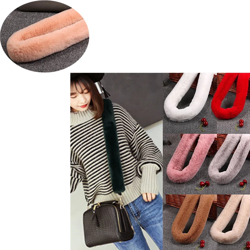 

New Fur handbag Straps Handle For Purse Belts Bag DIY Replacement Bag Strap Bag Strap Accessories Gold Buckle 120/40CM