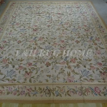 12'x15' ручной работы кружево ковер, ручной работы ковры для украшения дома, Новая Зеландия шерстяные ковры florals